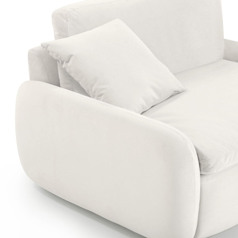 TOV Furniture Rachelle Boucle Lounge Chair with armrests and plush boucle fabric in a modern design.
