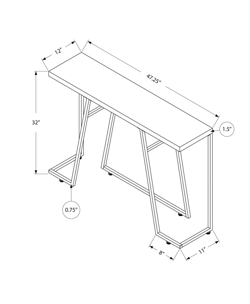 Accent Console Table For Entryway, Durable Construction - Taupe - R&R Furniture Gallery (Fountain Valley, CA)