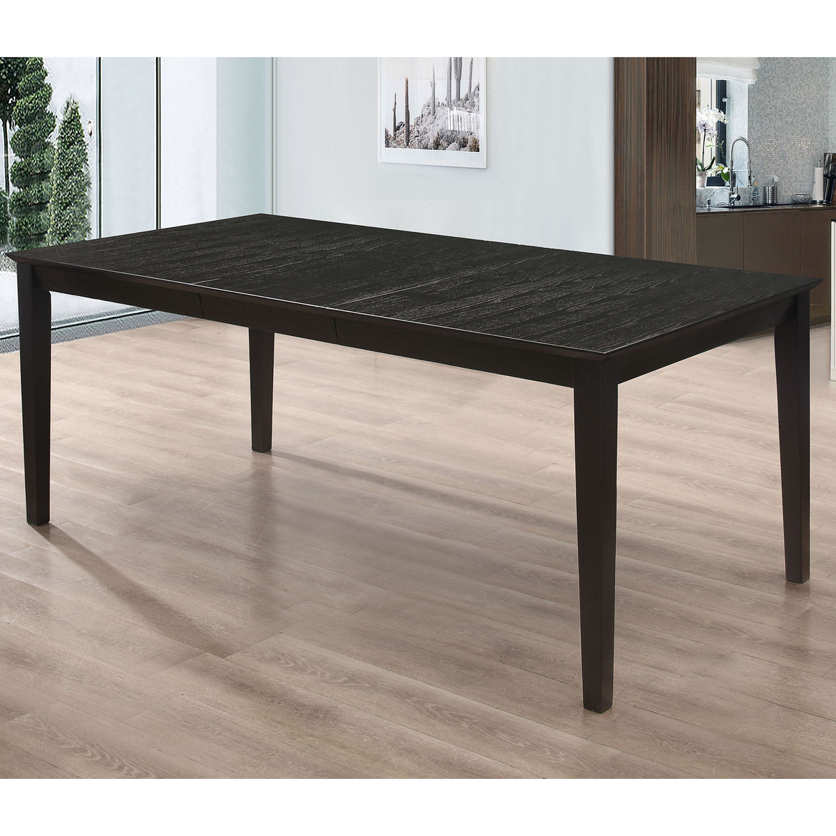 Alexander - Rectangular Extension Leaf Dining Table - Black