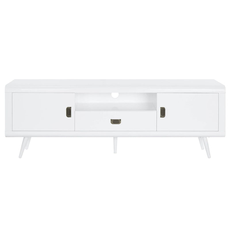 Pagan - TV Stand - White High Gloss - R&R Furniture Gallery (Fountain Valley, CA)
