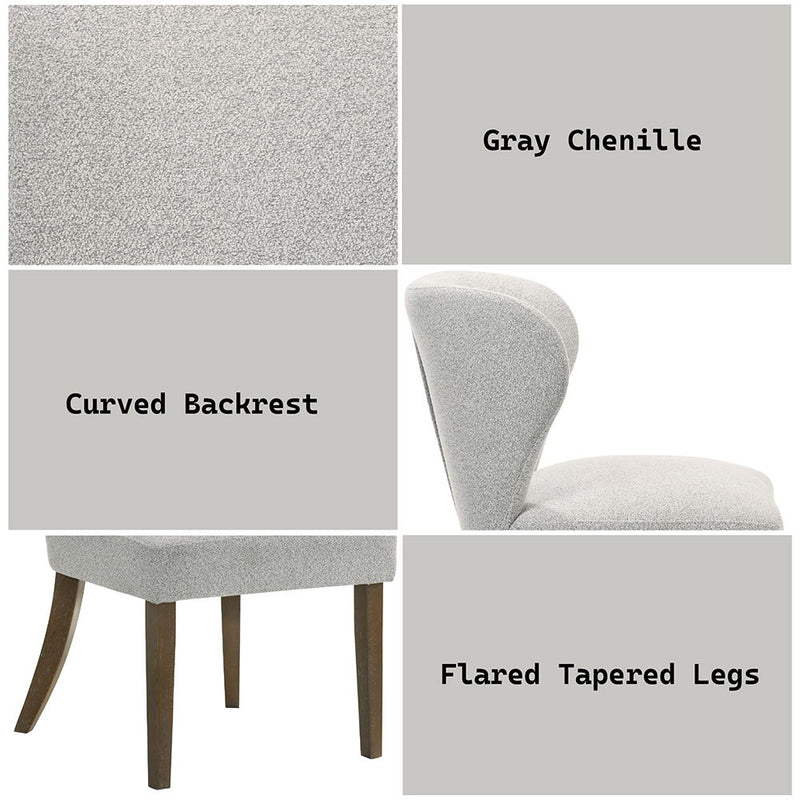 Dillon - Side Chair (Set of 2) - Gray / Walnut - R&R Furniture Gallery (Fountain Valley, CA)
