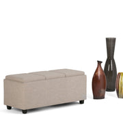 Avalon - Upholstered Storage Ottoman - R&R Furniture Gallery (Fountain Valley, CA)
