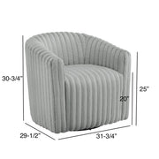 Alexa - Barrel Swivel Chair - Gray - R&R Furniture Gallery (Fountain Valley, CA)
