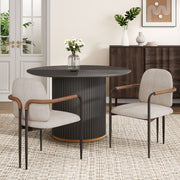 Modern Dining Chair Set With Durable Iron Frame And Comfortable Fabric Upholstery - R&R Furniture Gallery (Fountain Valley, CA)