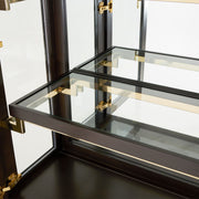 Belmont Place - Display Cabinet - White / Dark Brown - R&R Furniture Gallery (Fountain Valley, CA)