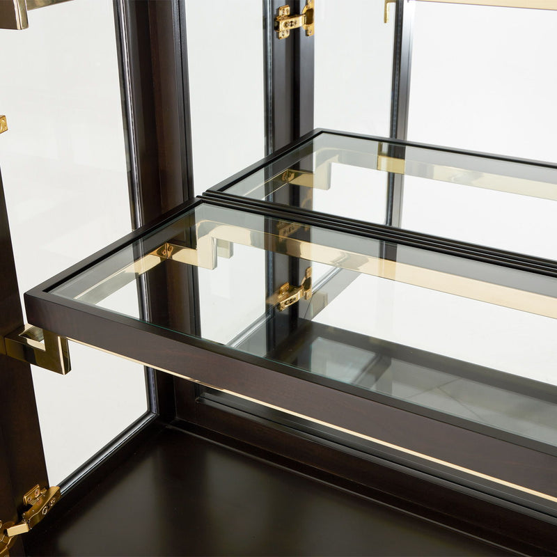 Belmont Place - Display Cabinet - White / Dark Brown - R&R Furniture Gallery (Fountain Valley, CA)