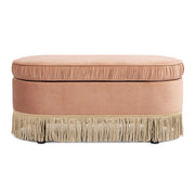Serena - Contemporary Design Oval Storage Bench Ottoman - R&R Furniture Gallery (Fountain Valley, CA)