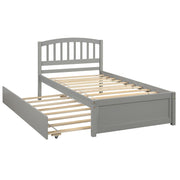 Platform Bed Wood Bed Frame With Trundle - R&R Furniture Gallery (Fountain Valley, CA)