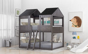 Bunk Bed With Roof, Window, Guardrail, Ladder - R&R Furniture Gallery (Fountain Valley, CA)