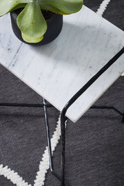 Ashber - Accent Table - White / Black - R&R Furniture Gallery (Fountain Valley, CA)