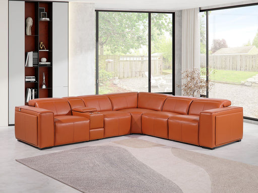 1224 - 6-Piece L-Shaped Sectional Sofa In With 3 Power Recliners & Power Headrests - R&R Furniture Gallery (Fountain Valley, CA)