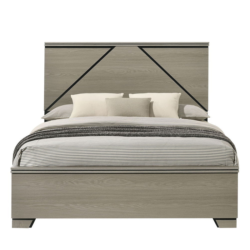Joanna - Queen Bed With LED - Weathered Gray - R&R Furniture Gallery (Fountain Valley, CA)