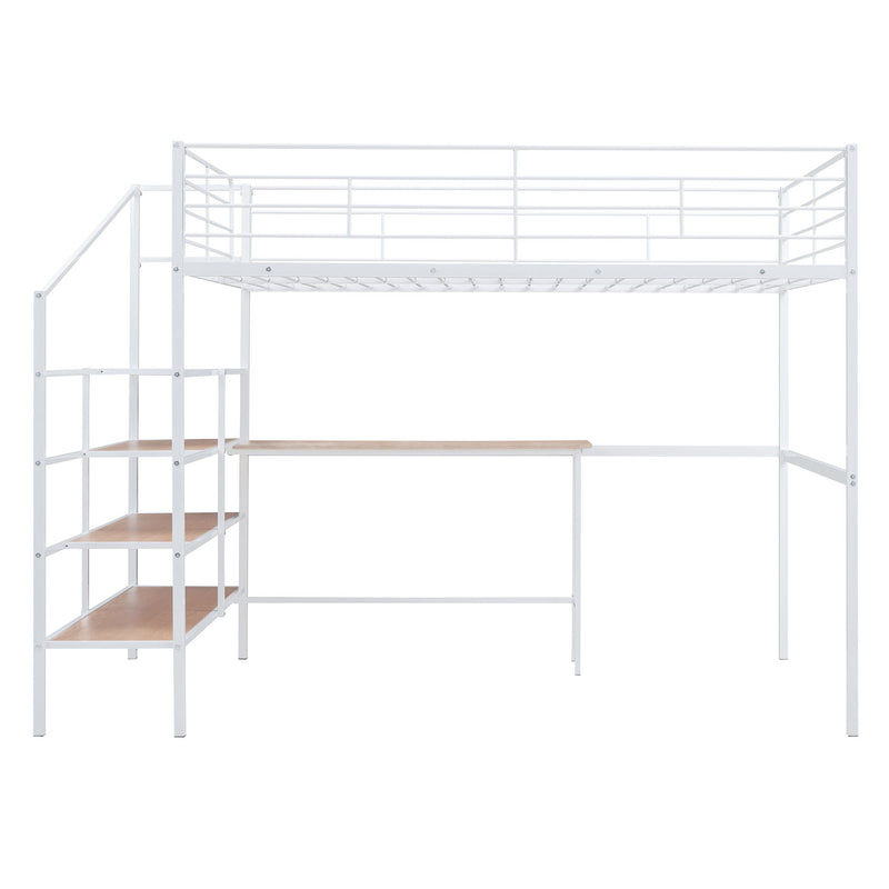 Loft Bed With Desk And Lateral Storage Ladder - R&R Furniture Gallery (Fountain Valley, CA)