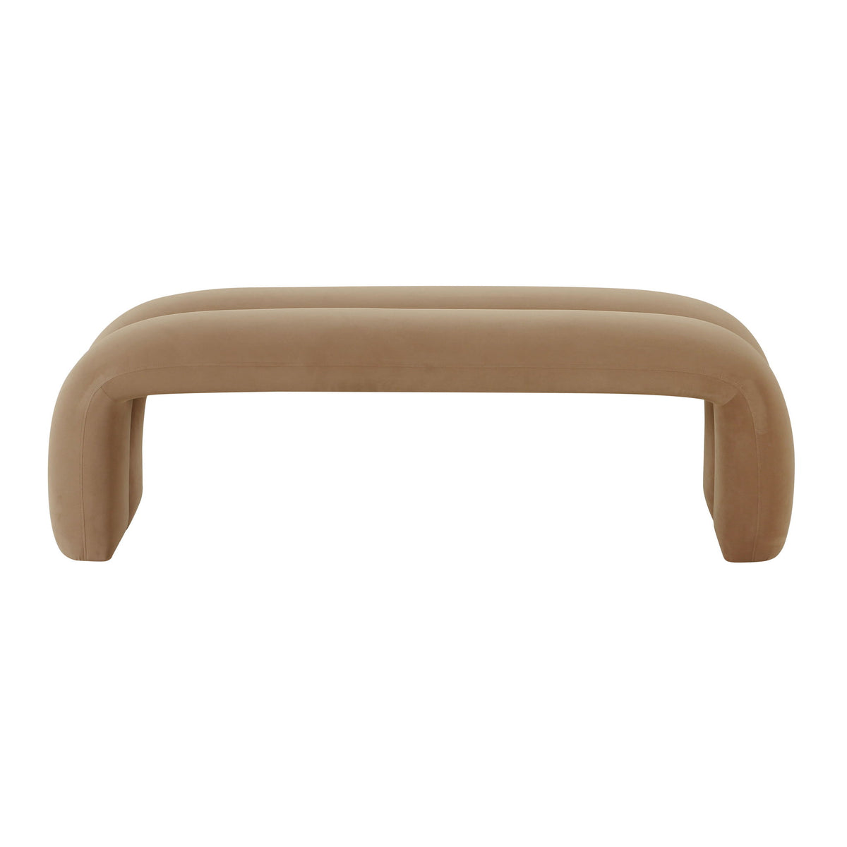 Leigh - Velvet Channeled Bench - R&R Furniture Gallery (Fountain Valley, CA)