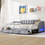 Extendable Daybed With LED Light And 2 Storage Drawers - R&R Furniture Gallery (Fountain Valley, CA)