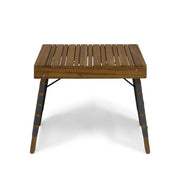 Outdoor Wooden Foldable Side Table - Teak - R&R Furniture Gallery (Fountain Valley, CA)