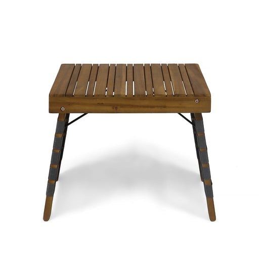 Outdoor Wooden Foldable Side Table - Teak - R&R Furniture Gallery (Fountain Valley, CA)