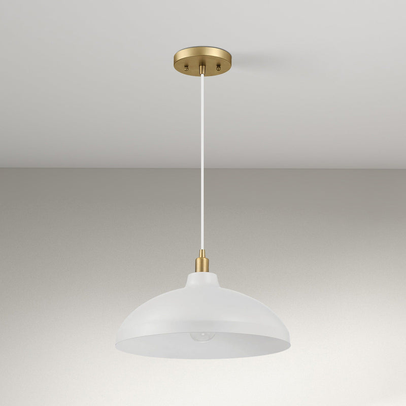 Astral - Single Light Pendant Lamp For Entrance Kitchen Island - Gold / White - R&R Furniture Gallery (Fountain Valley, CA)