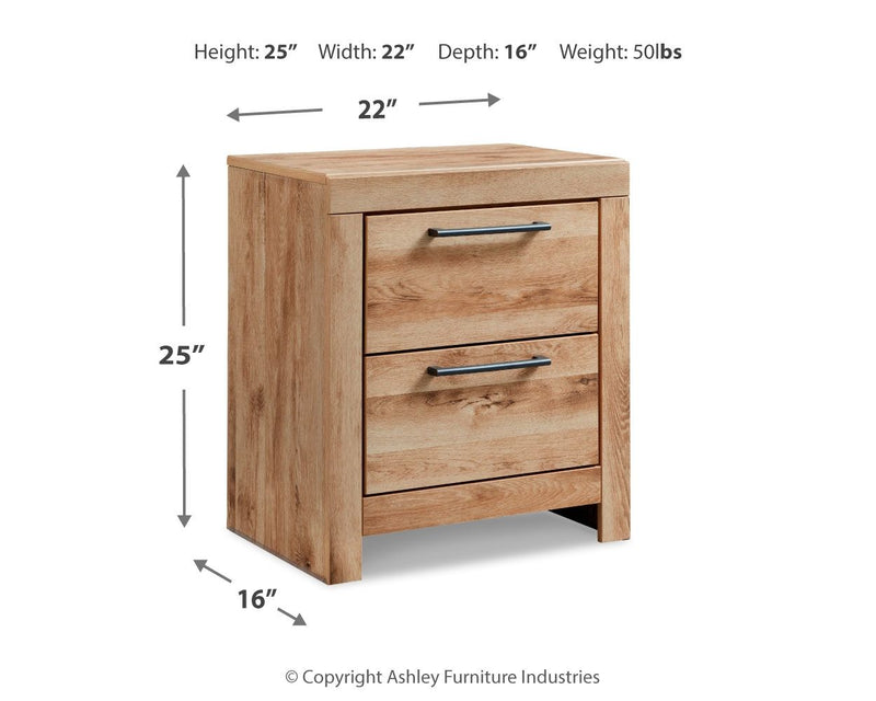 Hyanna - Two Drawer Night Stand - Tan Brown - R&R Furniture Gallery (Fountain Valley, CA)