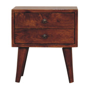 Mini Modern Bedside Table - Chestnut - R&R Furniture Gallery (Fountain Valley, CA)