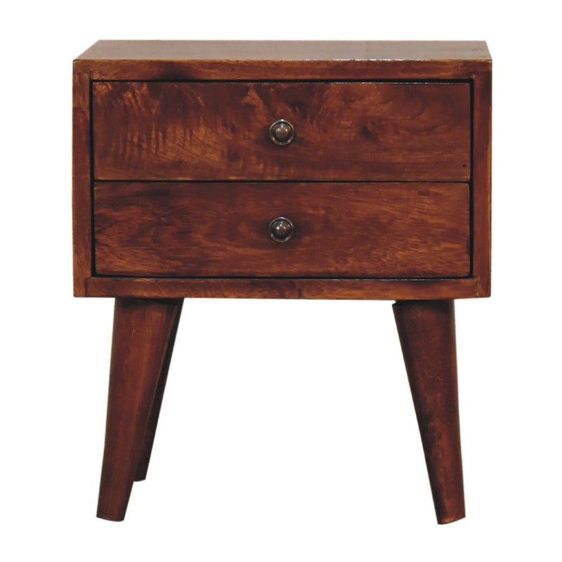 Mini Modern Bedside Table - Chestnut - R&R Furniture Gallery (Fountain Valley, CA)