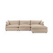 Classic Home Caplan modular sectional in neutral fabric with plush cushions and contemporary design, ideal for modern living rooms.