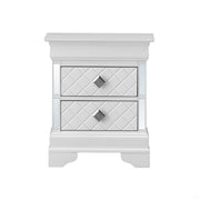 Silver Champagne Accent Nightstand by Glory Furniture featuring a sleek design and modern finish.