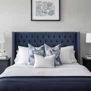 Transitional Upholstery Headboard With Tufted Buttons And Nailhead Trim - R&R Furniture Gallery (Fountain Valley, CA)