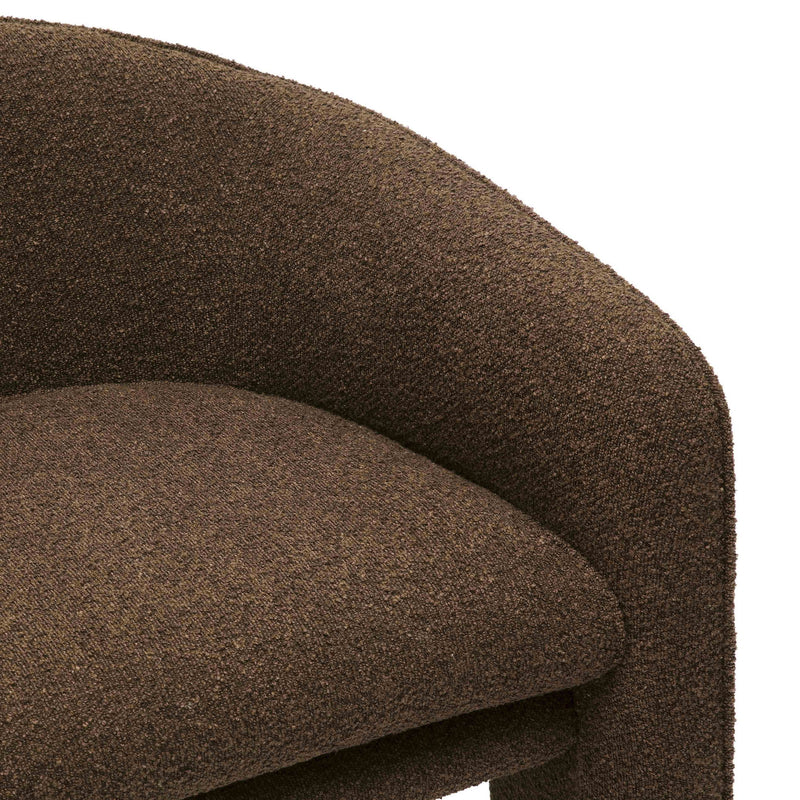 Marla - Boucle Accent Chair - Chocolate Brown - R&R Furniture Gallery (Fountain Valley, CA)