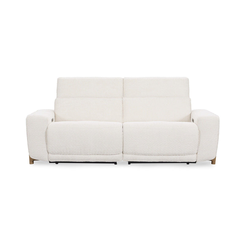 Darrow - Upholstered Power Recliner Sofa - Ivory - R&R Furniture Gallery (Fountain Valley, CA)