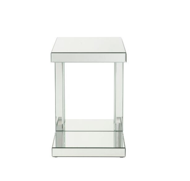 Nysa - 24" Accent Table - Mirrored & Faux Crystals Inlay - R&R Furniture Gallery (Fountain Valley, CA)
