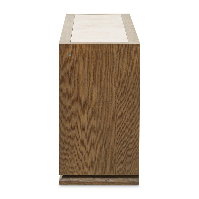 Portrait - Sideboard With LED Lights - Sienna Brown - R&R Furniture Gallery (Fountain Valley, CA)