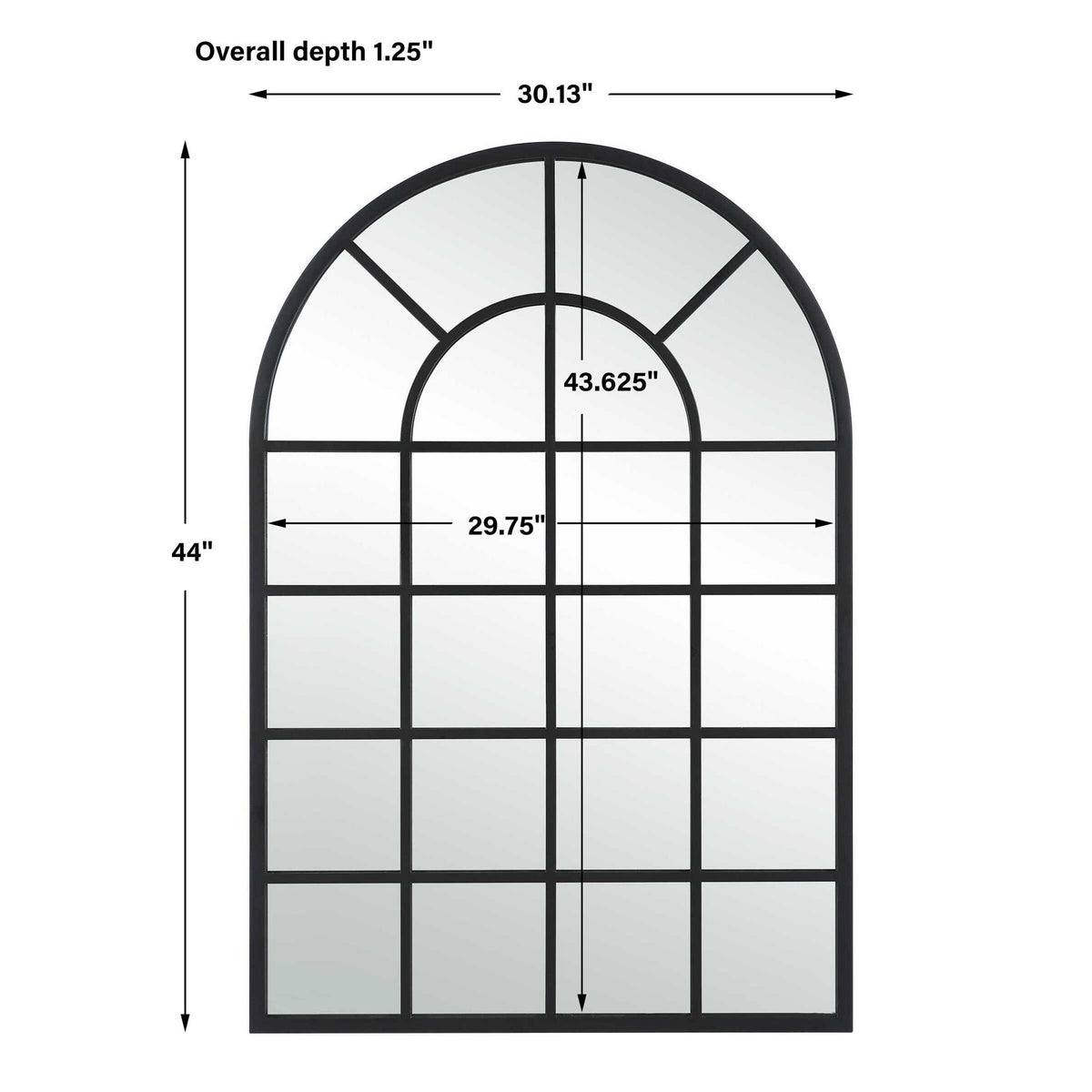 44" Mirror - Black