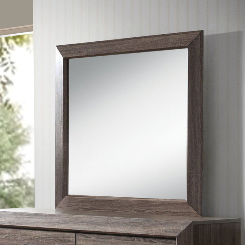 Lyndon - Mirror - Weathered Gray Grain - R&R Furniture Gallery (Fountain Valley, CA)