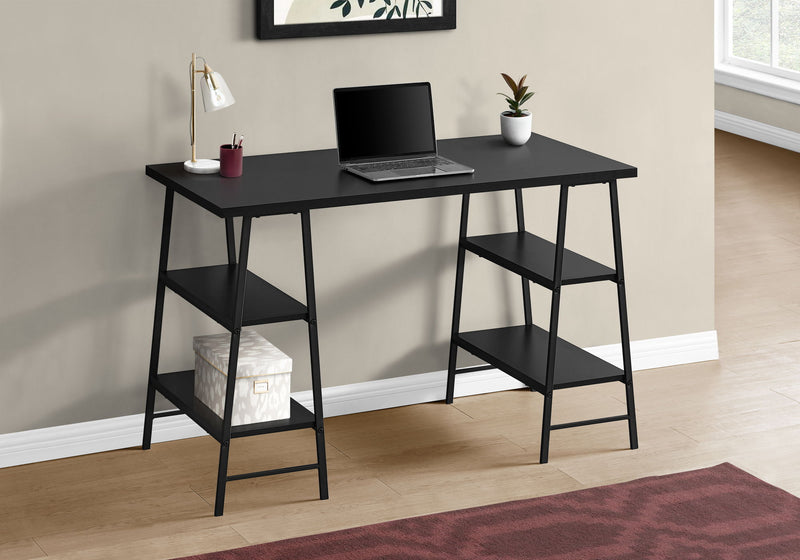 Computer Desk For Home Office, Storage Shelves, Industrial Design - R&R Furniture Gallery (Fountain Valley, CA)
