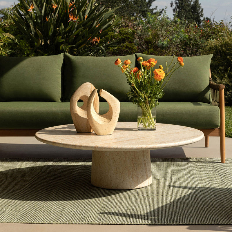 Trebol - Outdoor Coffee Table - Faux Travertine
