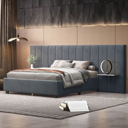 Upholstered Platform Bed With Big Headboard - R&R Furniture Gallery (Fountain Valley, CA)