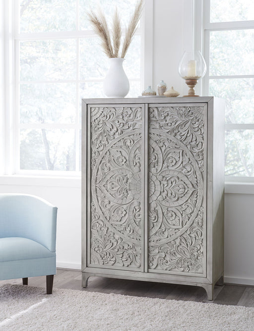 Boho Chic Wardrobe Chest in Washed White (2024) - R&R Furniture Gallery (Fountain Valley, CA)