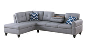 Irine - Sectional Sofa With Ottoman - Gray - R&R Furniture Gallery (Fountain Valley, CA)