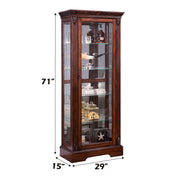 Addy - Curio Cabinet - Cherry - R&R Furniture Gallery (Fountain Valley, CA)