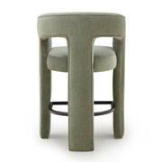 TOV Furniture Malone counter height stool with wooden seat and metal legs, suitable for kitchen or bar area.