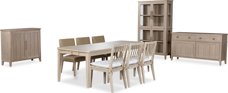 Camden Wood Dining Chair with Detachable Cushion in Chai and Oat