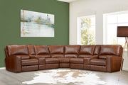 Rockford - 7 Piece Modular Power Reclining Sectional With Power Adjustable Headrests - Verona Saddle - R&R Furniture Gallery (Fountain Valley, CA)