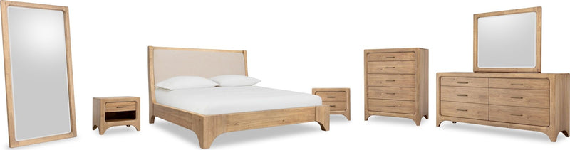 Brentwood Flr Mirror - Brioche