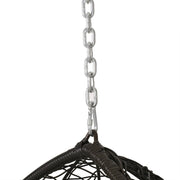 Noble House teardrop hanging chair with 8ft chain, featuring a cozy, woven seat for relaxing indoors or outdoors.