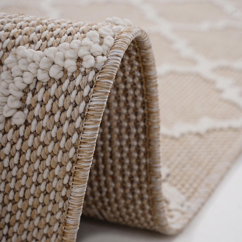 Guros - 4' X 6' Trellis Indoor / Outdoor Area Rug - Ivory - R&R Furniture Gallery (Fountain Valley, CA)
