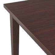 Eastwood Square Dining Table by Simpli-Home in Java Brown showing a wooden tabletop and sturdy legs in a modern dining room setting.