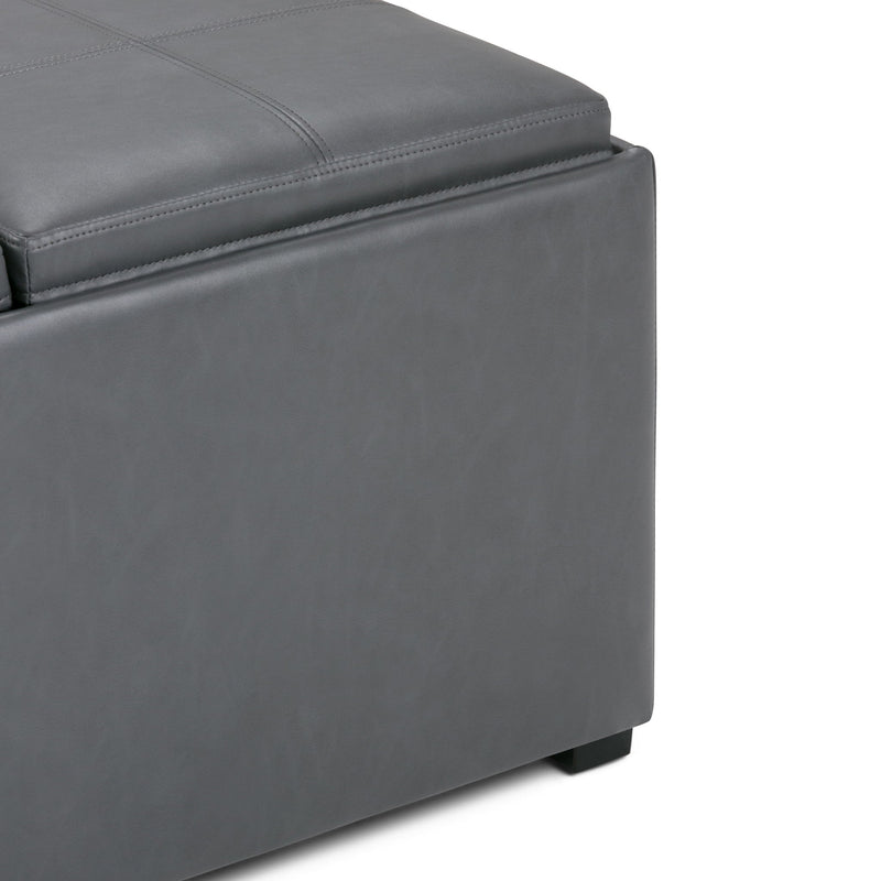 Avalon - Square Coffee Table, Storage Ottoman - R&R Furniture Gallery (Fountain Valley, CA)