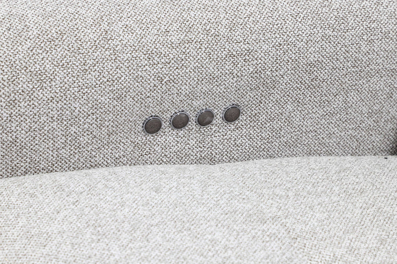 Julianna - 5 Piece Power Reclining Sectional With Power Headrests - Crisp Taupe