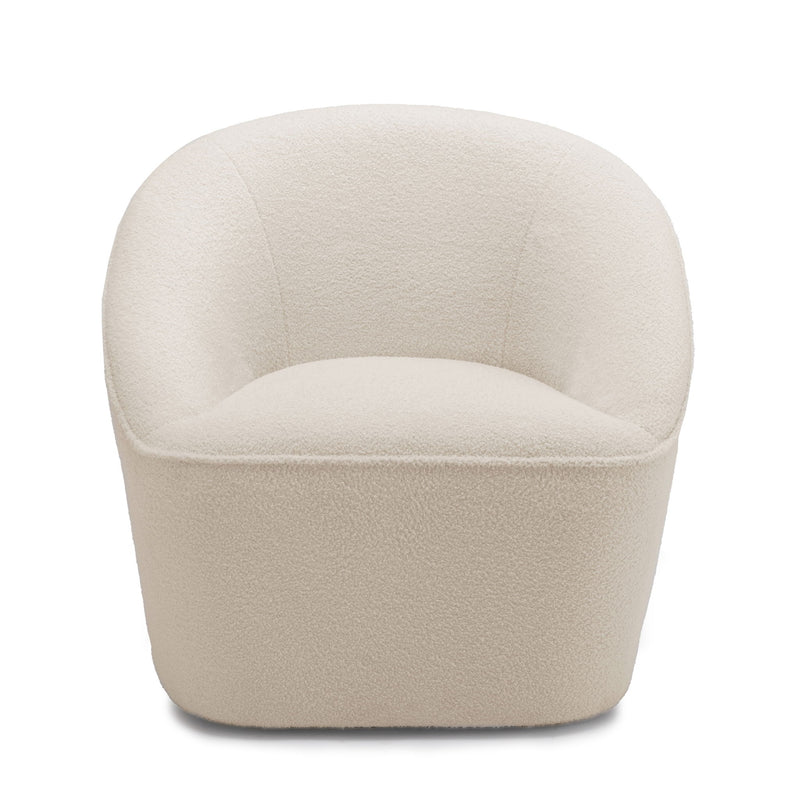 Anson - Swivel Chair With Soft Rounded Back - Off White - R&R Furniture Gallery (Fountain Valley, CA)